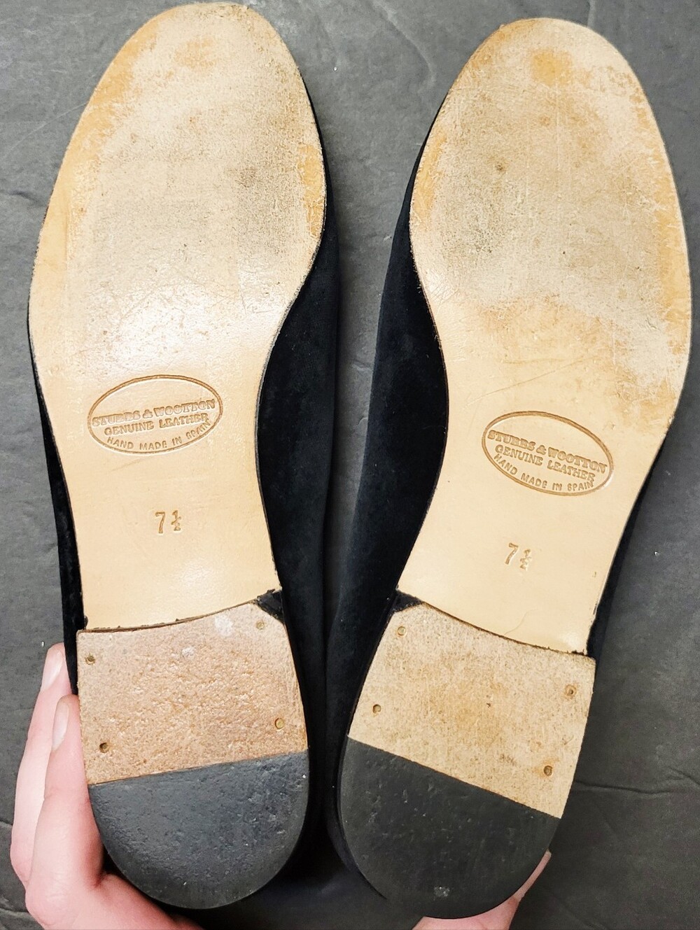 STUBBS & WOOTTON Velvet Loafers Size 7.5 - Picture 5 of 11